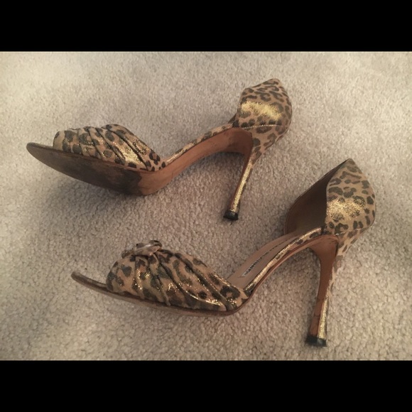 Manolo blahnik leopard print stilettos, size 39.5 - Picture 3 of 4